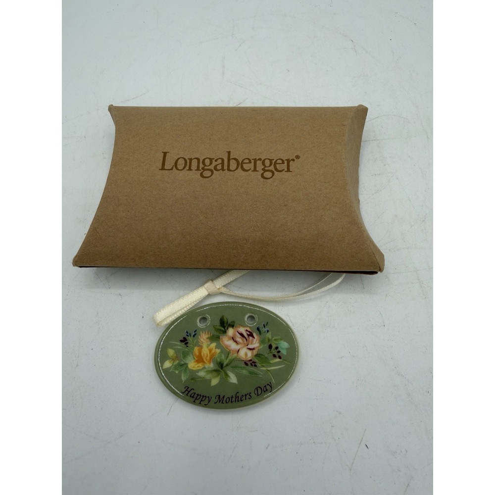 Longaberger Pottery "Mother's Day" Tie‑On 🌸🧺 – NIP – Charming Accessory